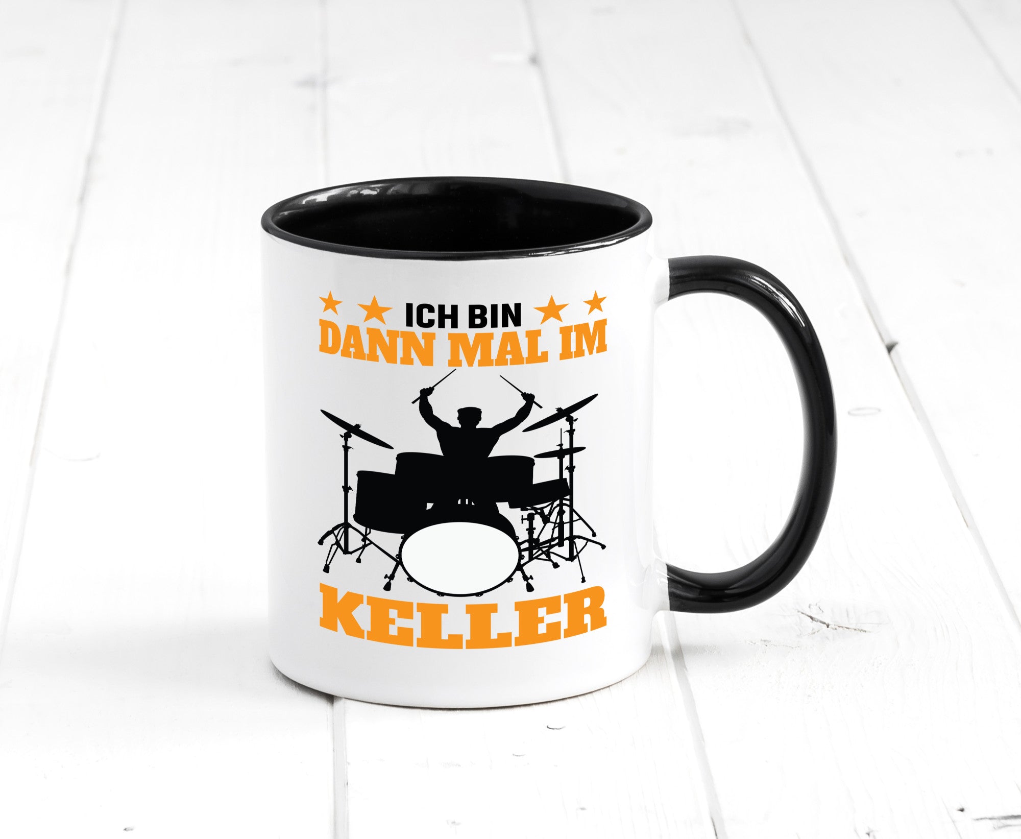 Ich bin dann mal im keller | Schlagzeug Musiker Musik lustig Humor Geschenkidee