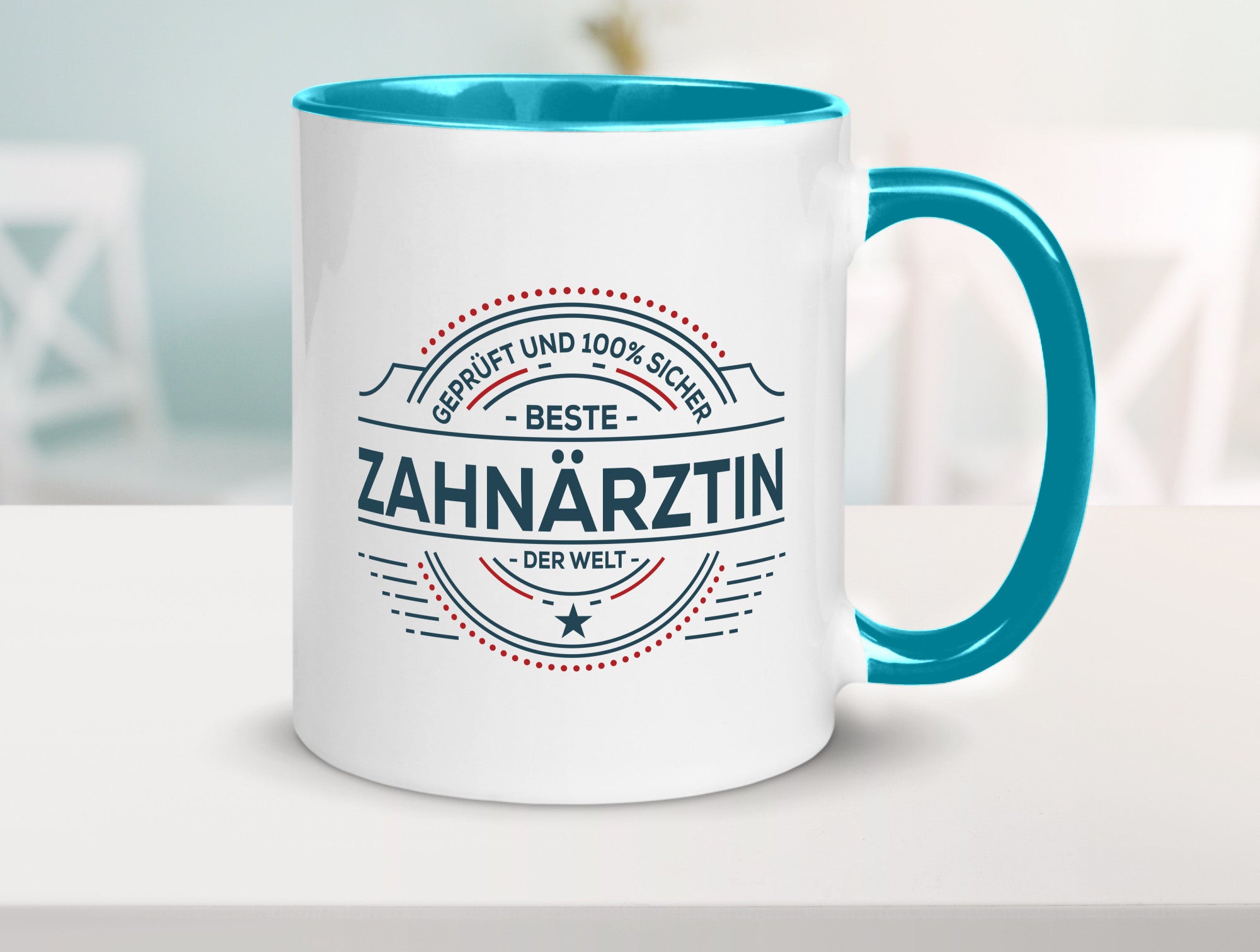 Geprüft und sicher: Zahnärztin | Zahnmedizin Beruf lustig Arbeit Kollegen Büro