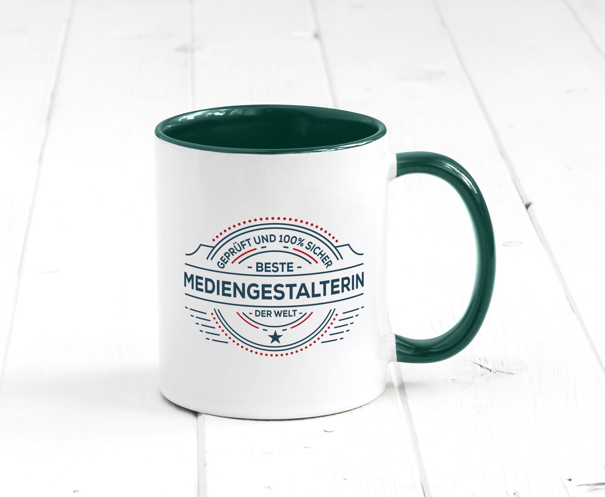 Geprüft und sicher: Mediengestalterin | Medien lustiger Spruch Geschenk Humor