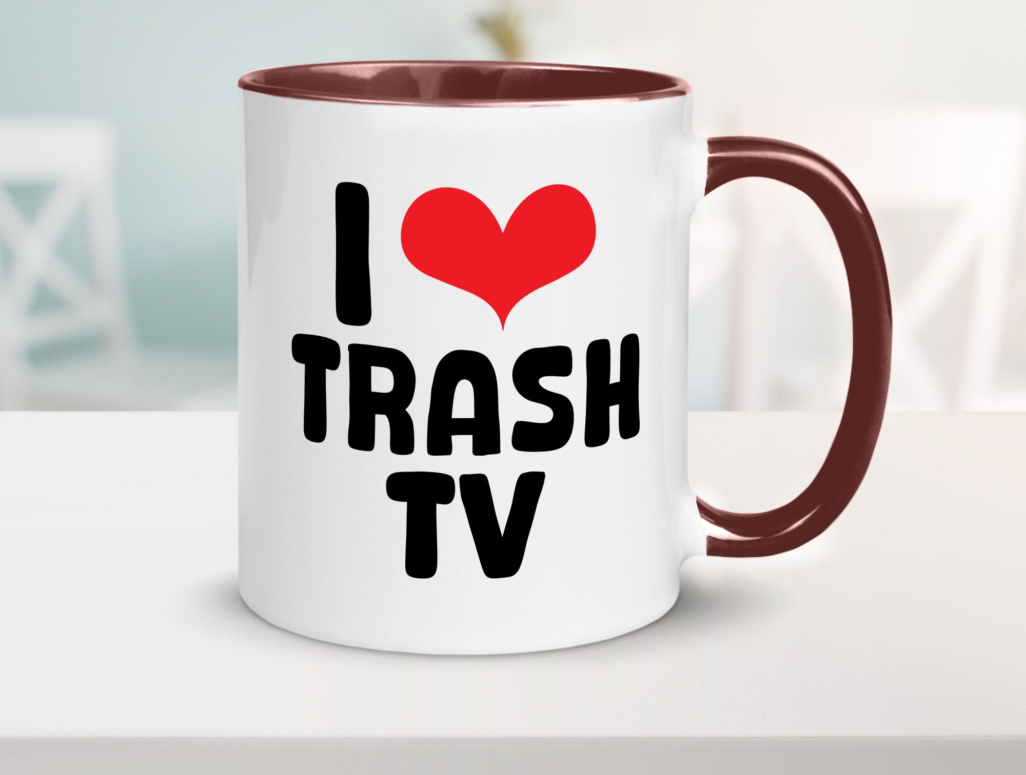 I love Trash TV | v2 lustig Humor Geschenkidee Geschenk Tasse