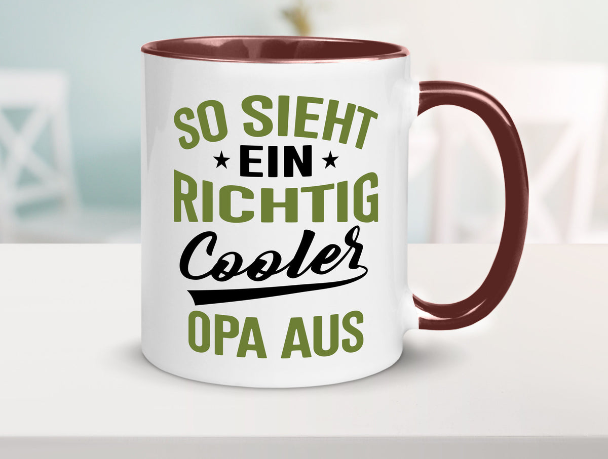 So sieht ein richtig Cooler Opa aus | Großvater Geschenkidee Familie Humor Tasse