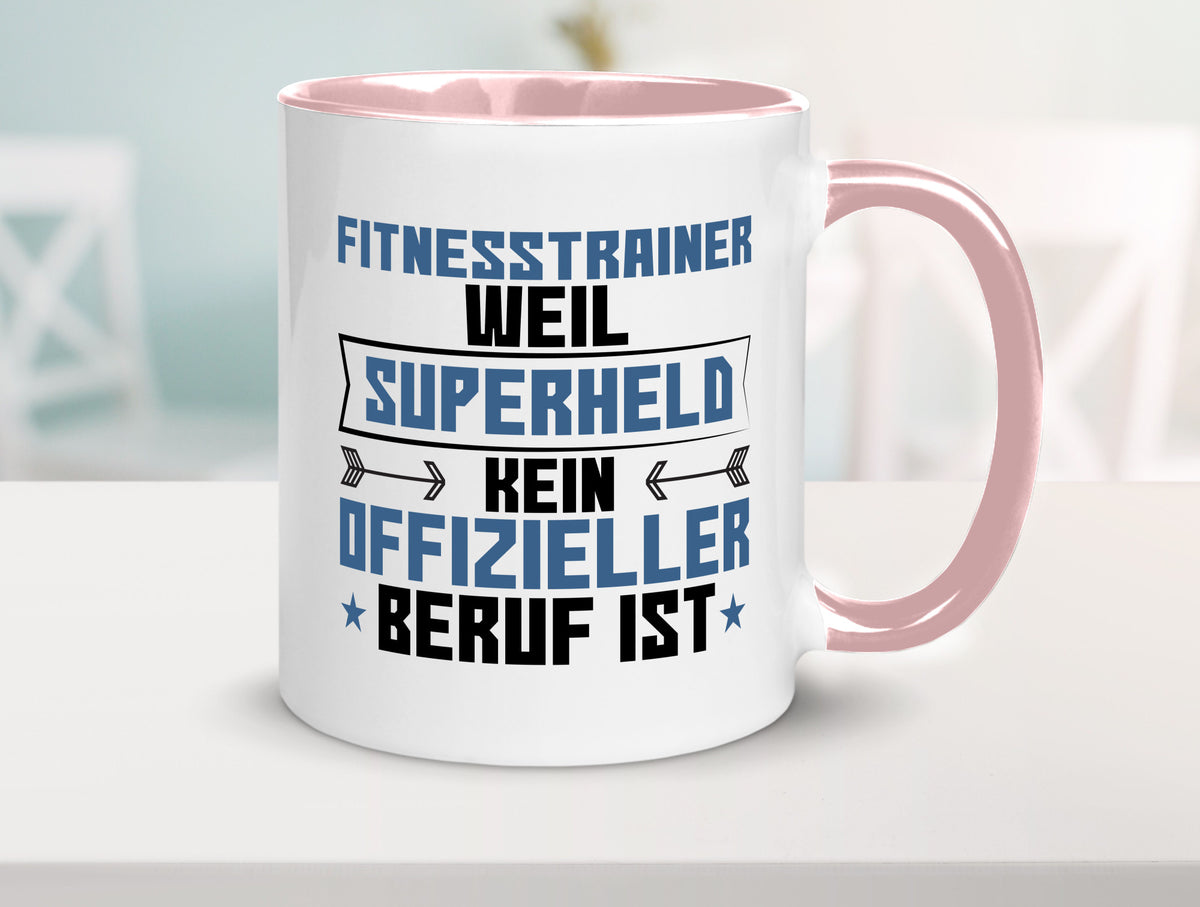 Superheld Fitnesstrainer | Personal Trainer Sport Geschenkidee Humor Tasse