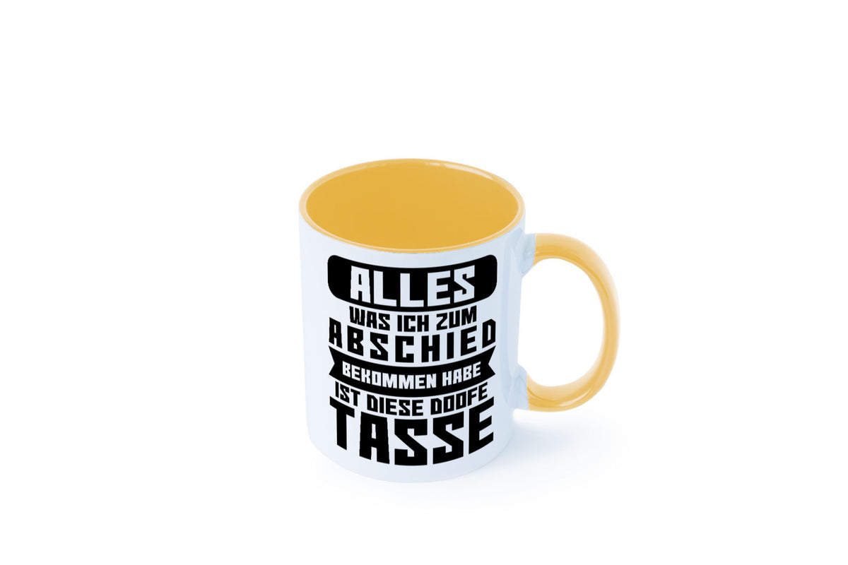 Zum Abschied | Kollegen Jobwechsel Büro Abschluss Geschenk Arbeit lustiger Tasse