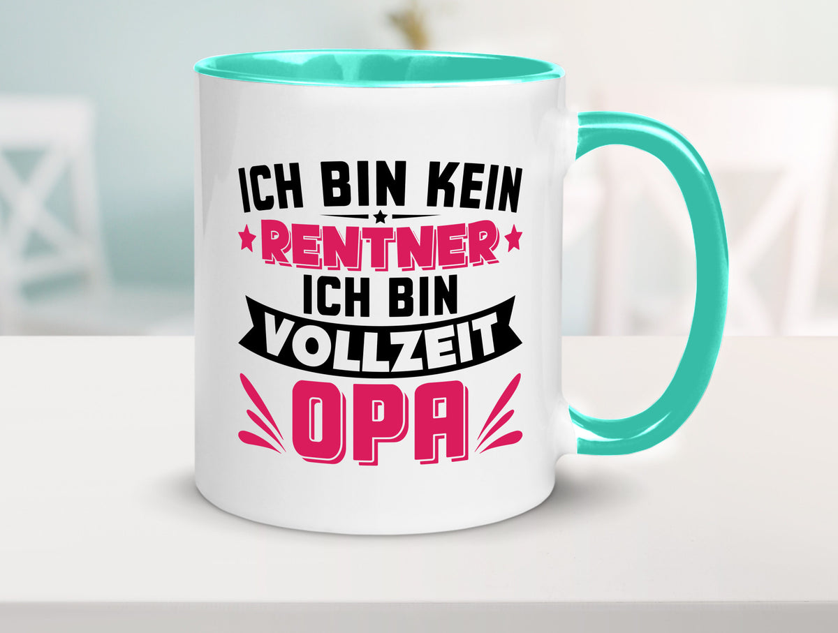 Ich bin vollzeit Opa | Rentner Ruhestand Großvater v2 Humor Familie Tasse