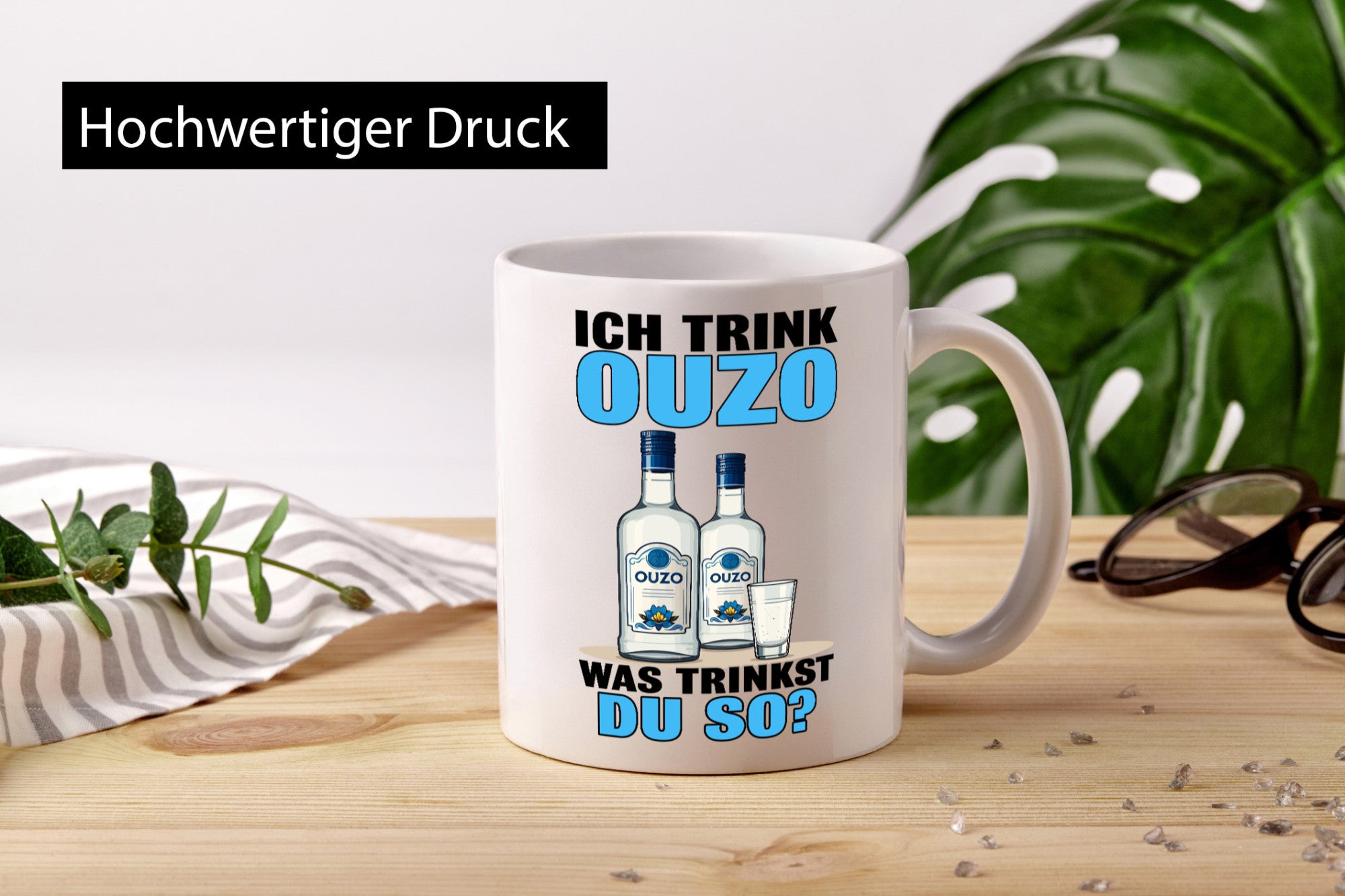 Ich trinke Ouzo was trinkst du so? Schnaps v2 lustig Humor Geschenkidee