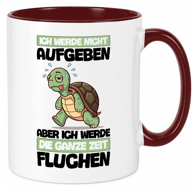 Ich geb nicht auf werde aber fluchen | Schildkröte Joggen v2 Humor Geschenkidee