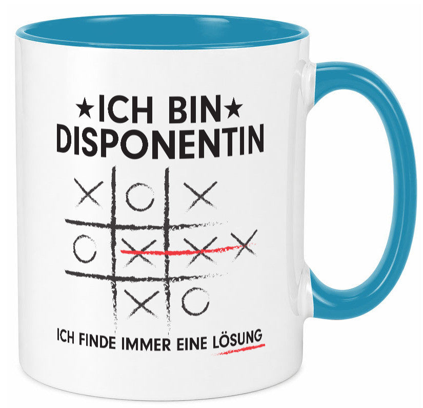 Lösung finden: Disponentin | Zuteilerin v2 lustiger Spruch Geschenk Humor Tasse