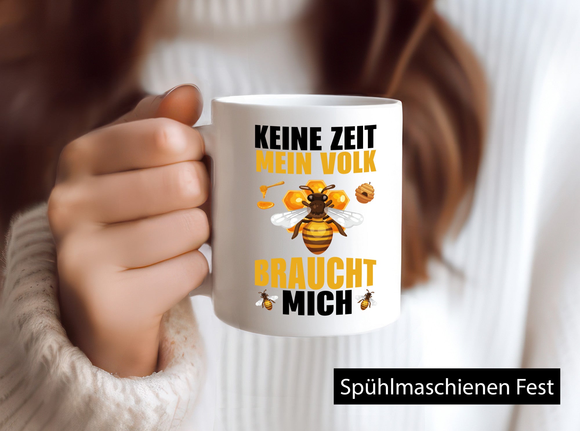 Mein Volk braucht mich Bienen lustiger Spruch Geschenk Humor Geschenkidee Tasse