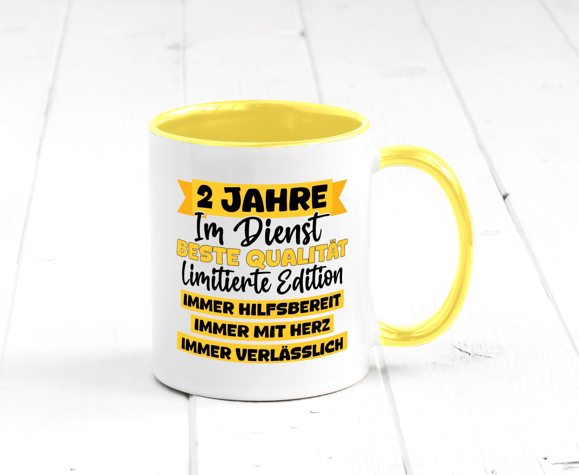 2 Jahre im Dienst | Jubiläum Arbeit v8 lustiger Spruch Geschenk Kollegen Büro