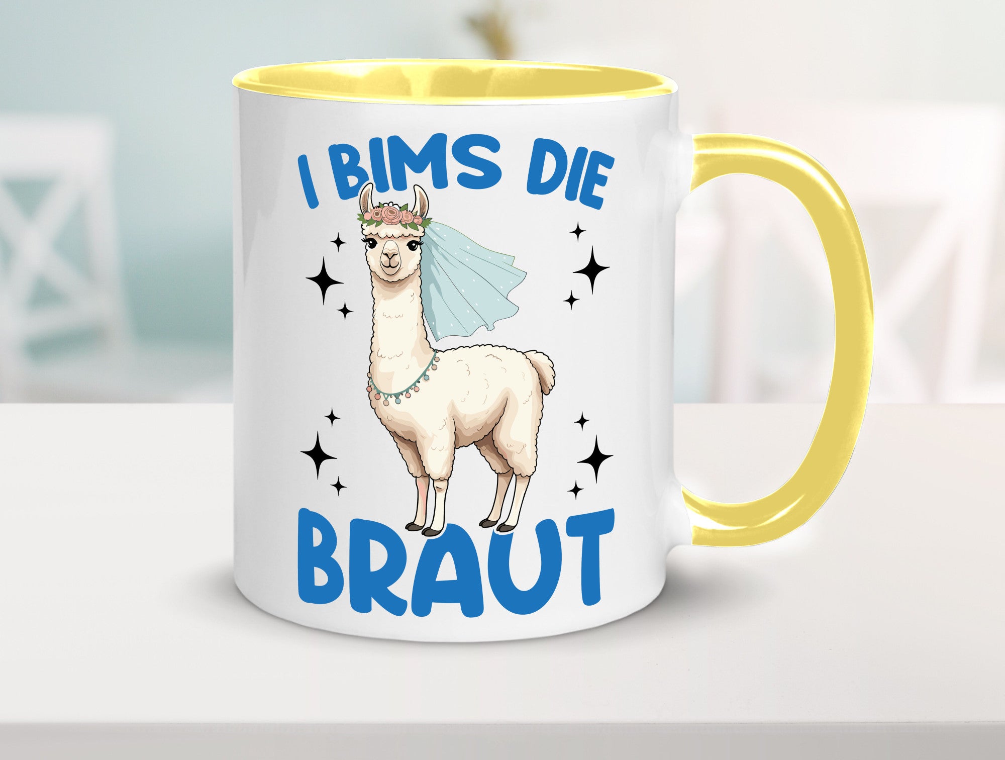 I Bims die Braut | Lama JGA Hochzeit lustig Humor Geschenkidee Geschenk Tasse