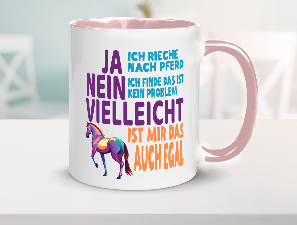 Ja ich Rieche nach Pferd | Reiten Pferdestall lustiger Spruch Geschenk Humor Tasse