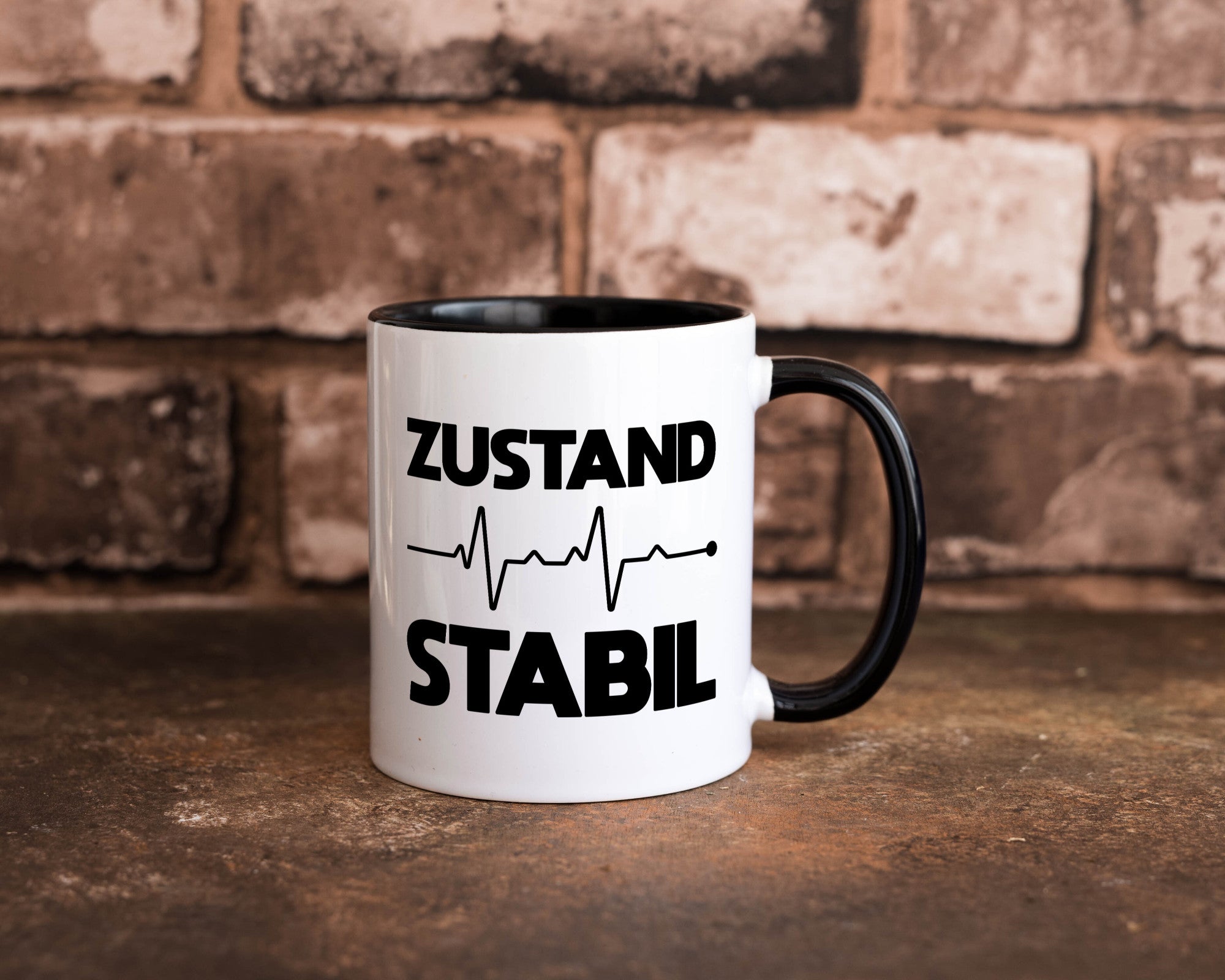 Zustand Stabil | Herzschlag Heartbeat lustiger Spruch Geschenk Humor