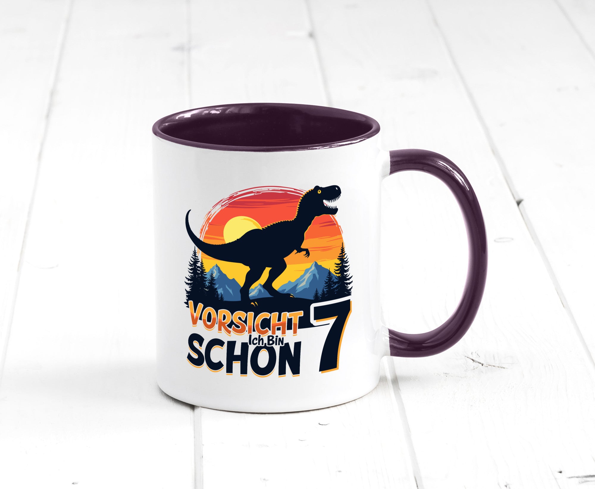 7. Geburtstag | 7 Jahre Dinosaurier v2 Geschenk Geschenkidee lustiger Spruch