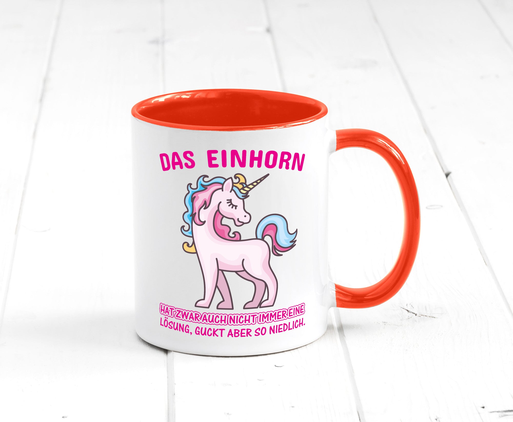 Niedliches Einhorn | lustige Tasse Frauen Mädchen lustiger Spruch Geschenk