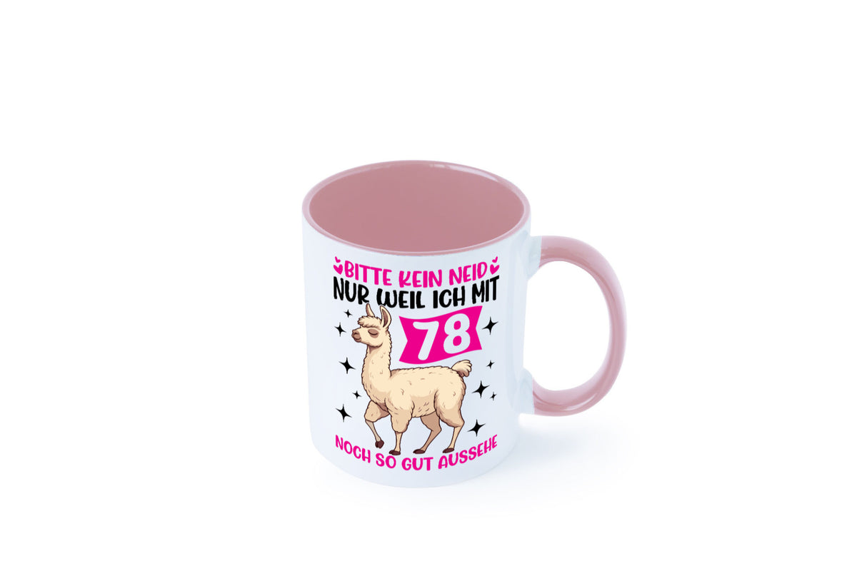 78. Geburtstag | 78 Jahre Lama gut aussehen Geschenk Geschenkidee lustiger Tasse