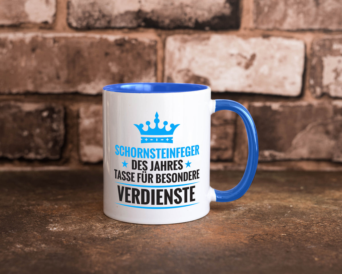 Besonderer Verdienst: Schornsteinfeger | Kaminkehrer Geschenkidee Humor Tasse