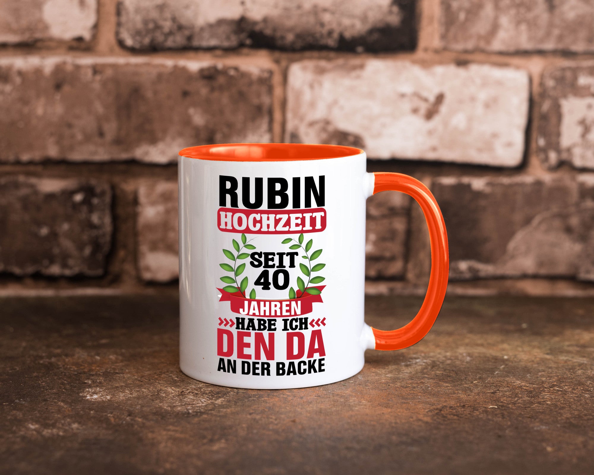 Rubin Hochzeit | 40 Jahre Verheiratet Humor Geschenkidee Tasse