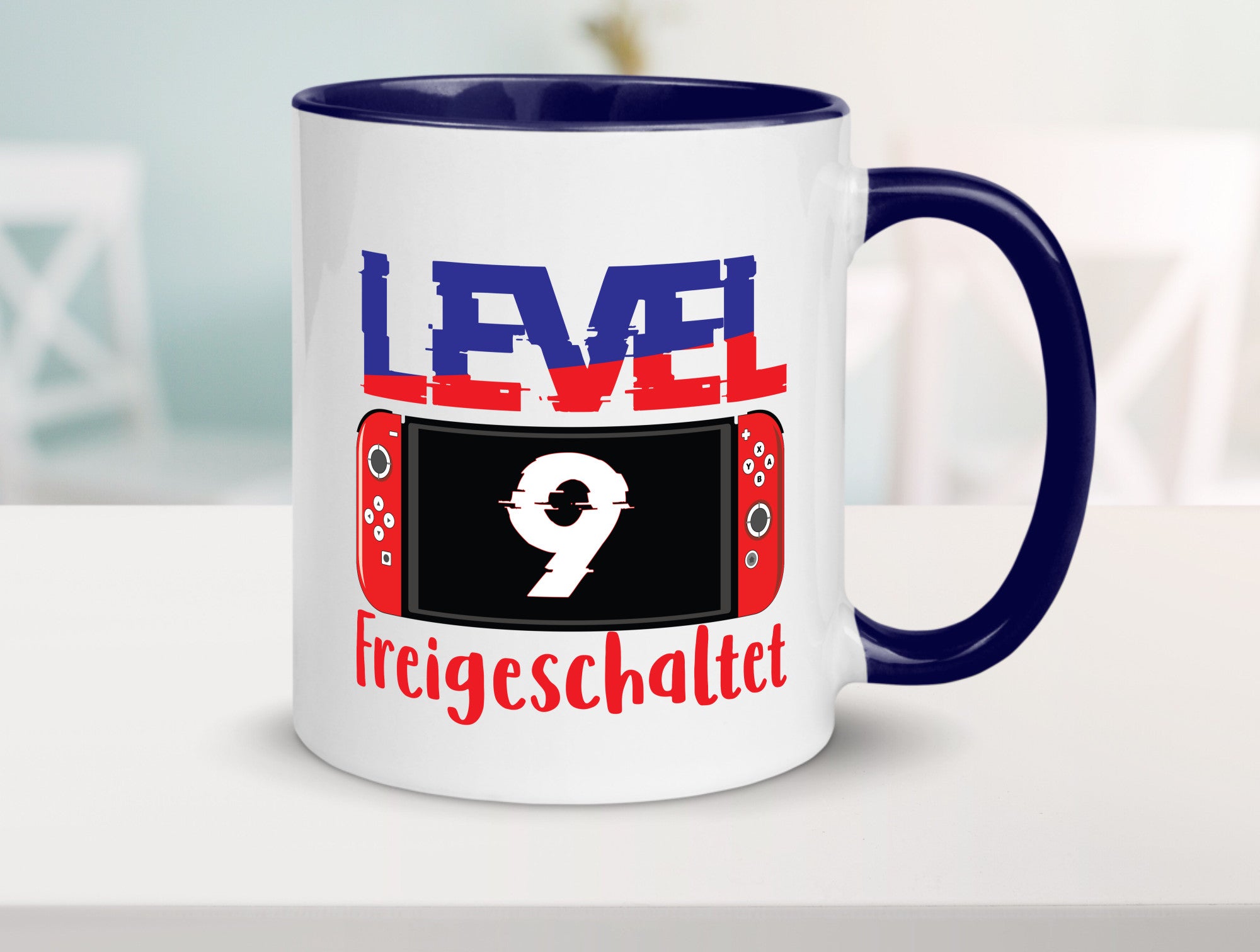 Level 9 Freigeschaltet | 9. Geburtstag Zocker Gamer Humor Geschenkidee Tasse