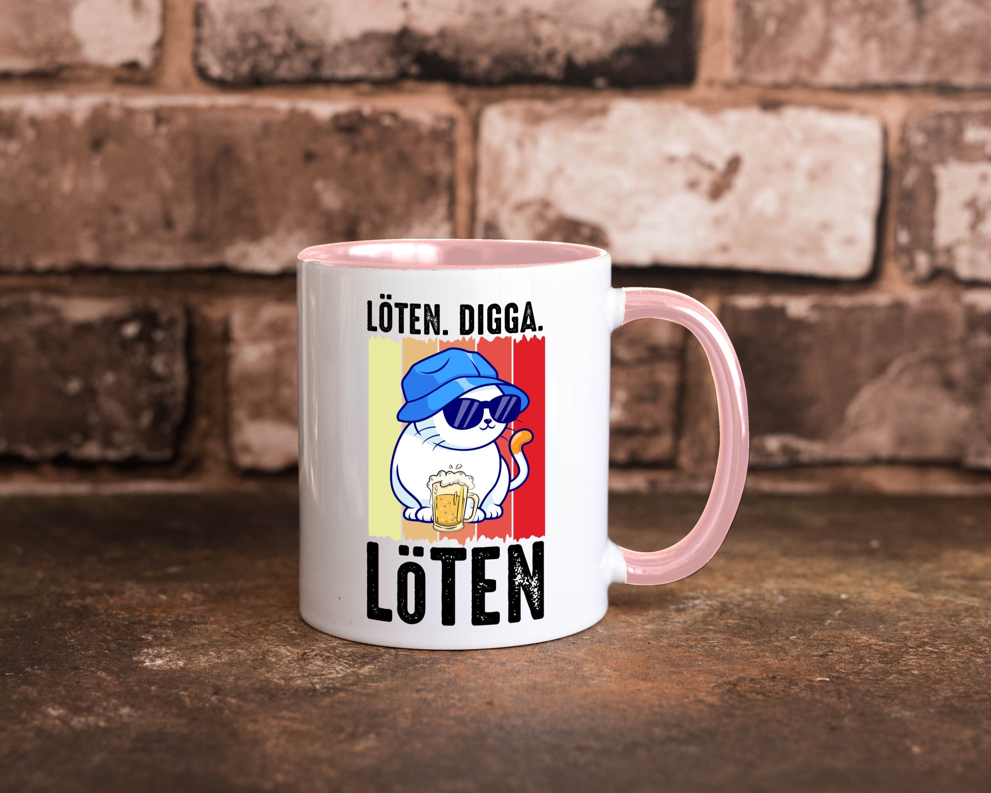 Löten Digga | Katze mit Bier Bierkatze Geschenk Tierliebhaber Humor lustiger