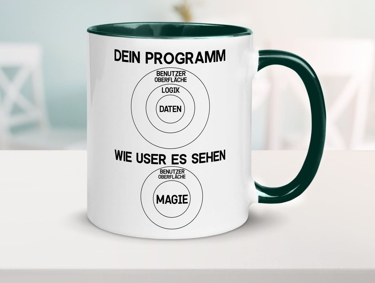 Wie User dein Programm sehen | Programmierer Magie Witz Geschenkidee Humor Tasse