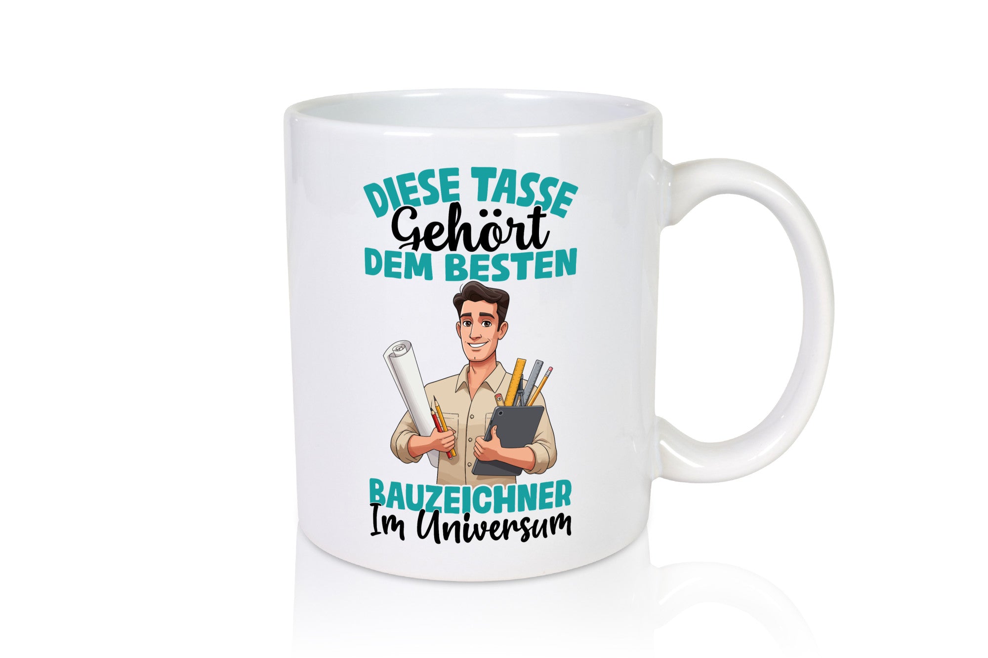 Im Universum: Bauzeichner | Zeichner Geschenkidee Humor Tasse