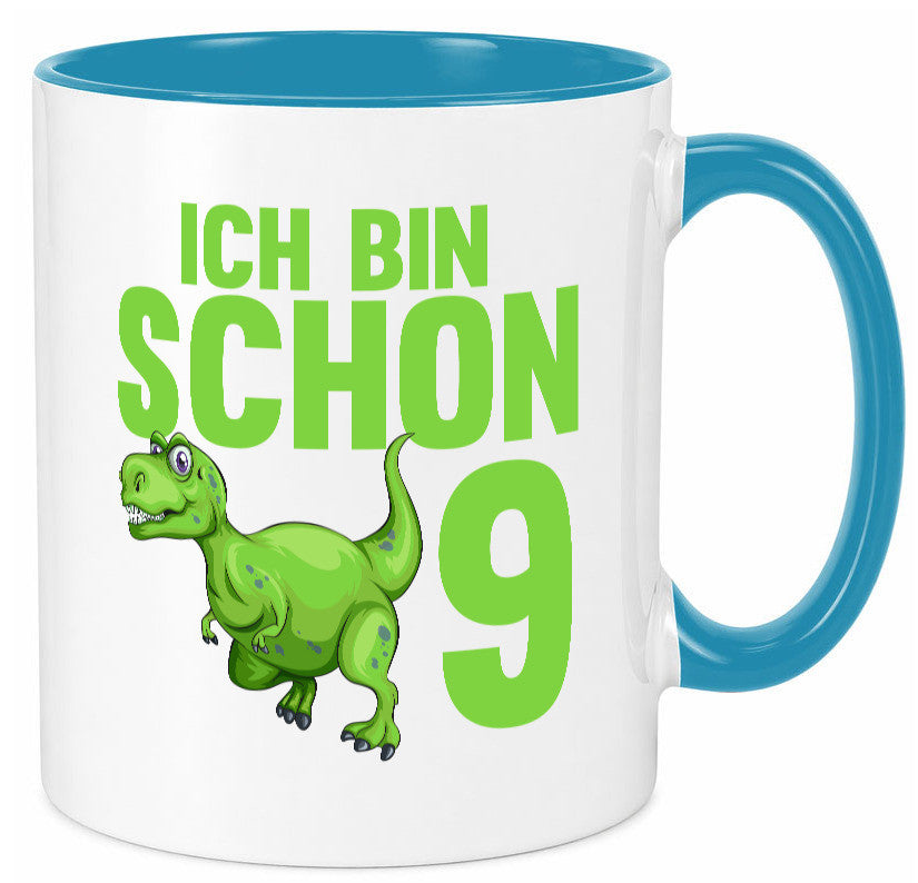 9. Geburtstag | 9 Jahre Dino Dinosaurier Geschenkidee Humor Tasse