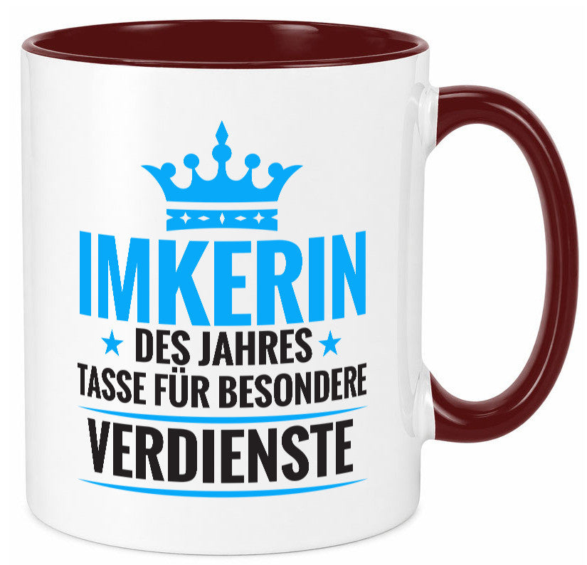 Besonderer Verdienst: Imkerin | Imkerei Geschenk Humor Geschenkidee lustiger Tasse