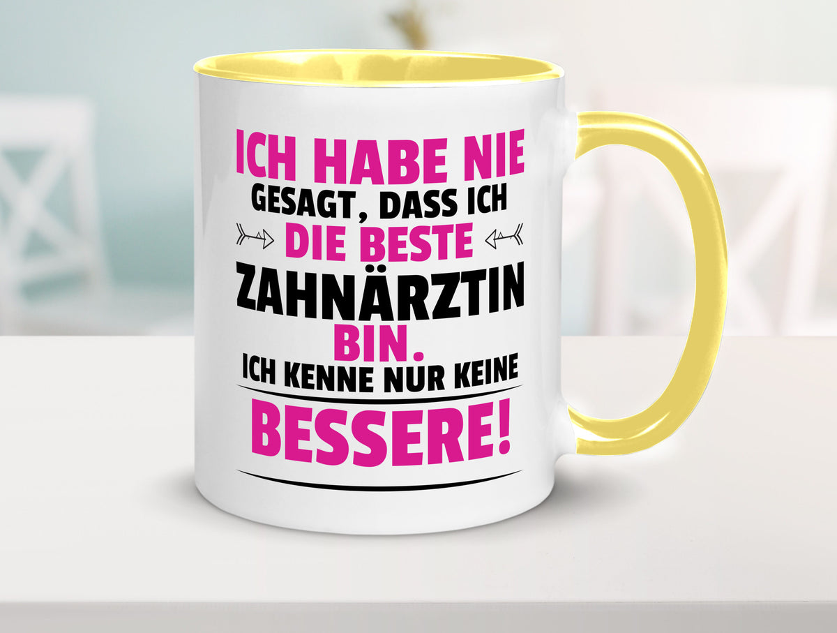 Die Beste Zahnärztin | Zahnmedizin Beruf lustig Arbeit Kollegen Büro Geschenk Tasse