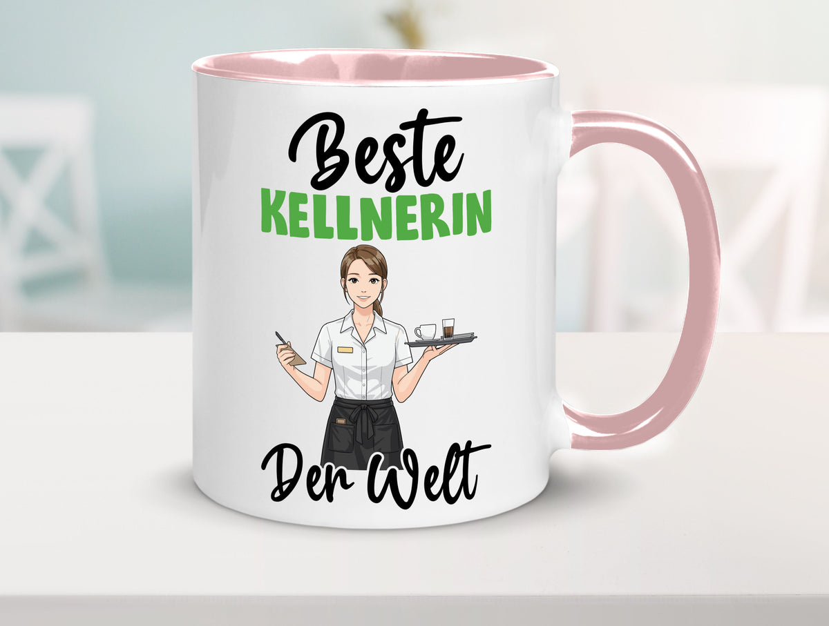 Beste Kellnerin | Beruf kellnern Bedienung v2 Humor Arbeit Kollegen Büro Tasse