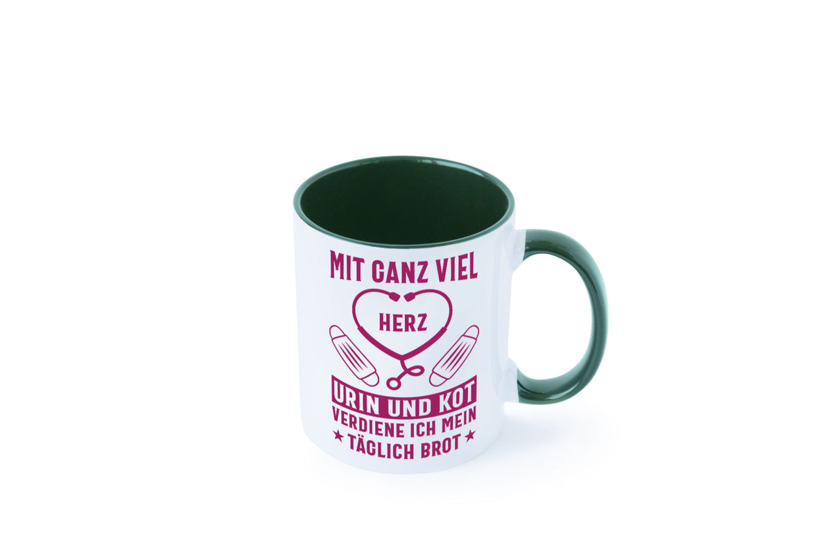 Herz, Urin, Kot, damit verdien ich mein Brot | Stethoskop Geschenk Humor Tasse