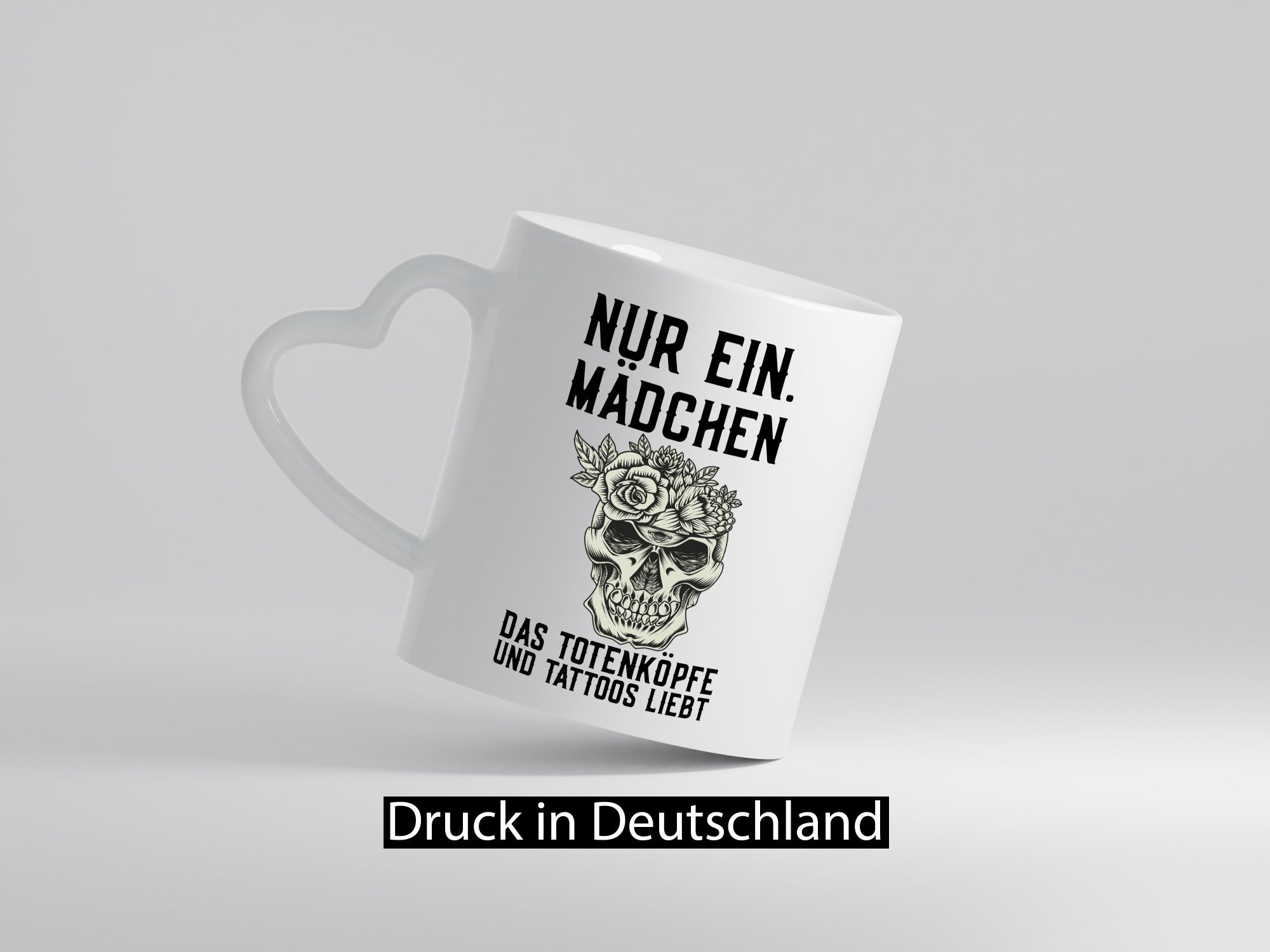 Mädchen |Tattoos und Totenköpfe | Tätowieren Rockabilly Humor Geschenkidee Tasse