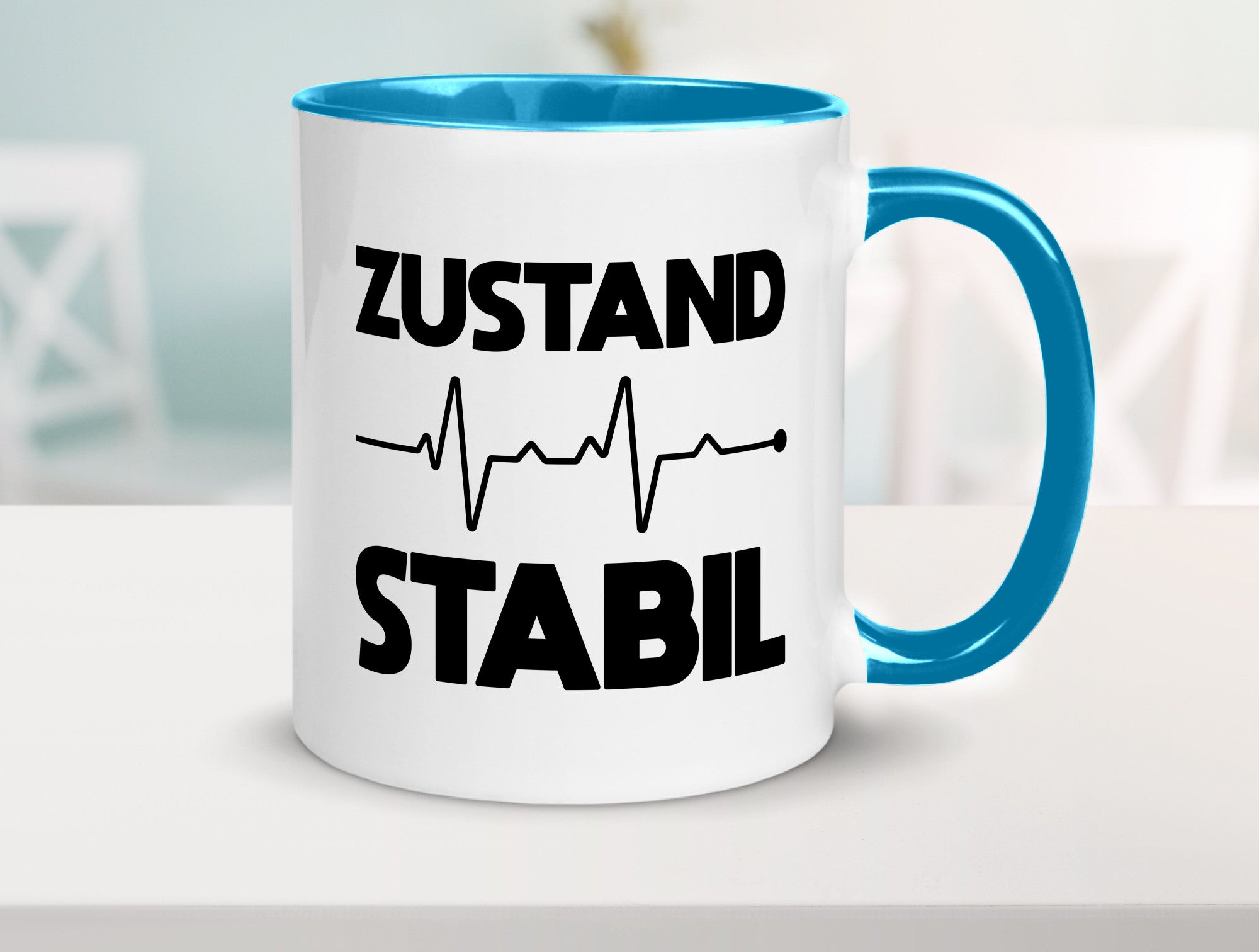 Zustand Stabil | Herzschlag Heartbeat lustiger Spruch Geschenk Humor