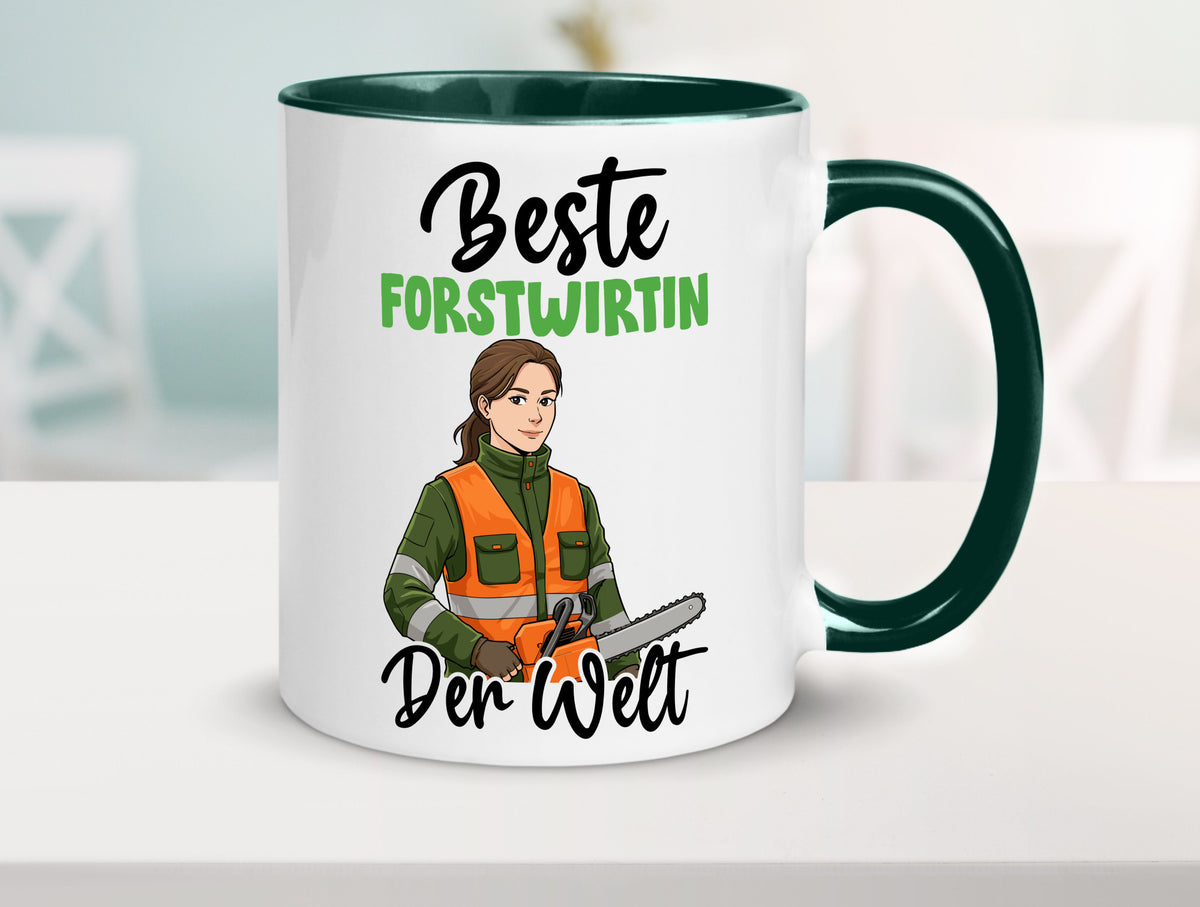 Beste Forstwirtin | Forst Wirtin v2 lustig Humor Geschenkidee Geschenk Tasse