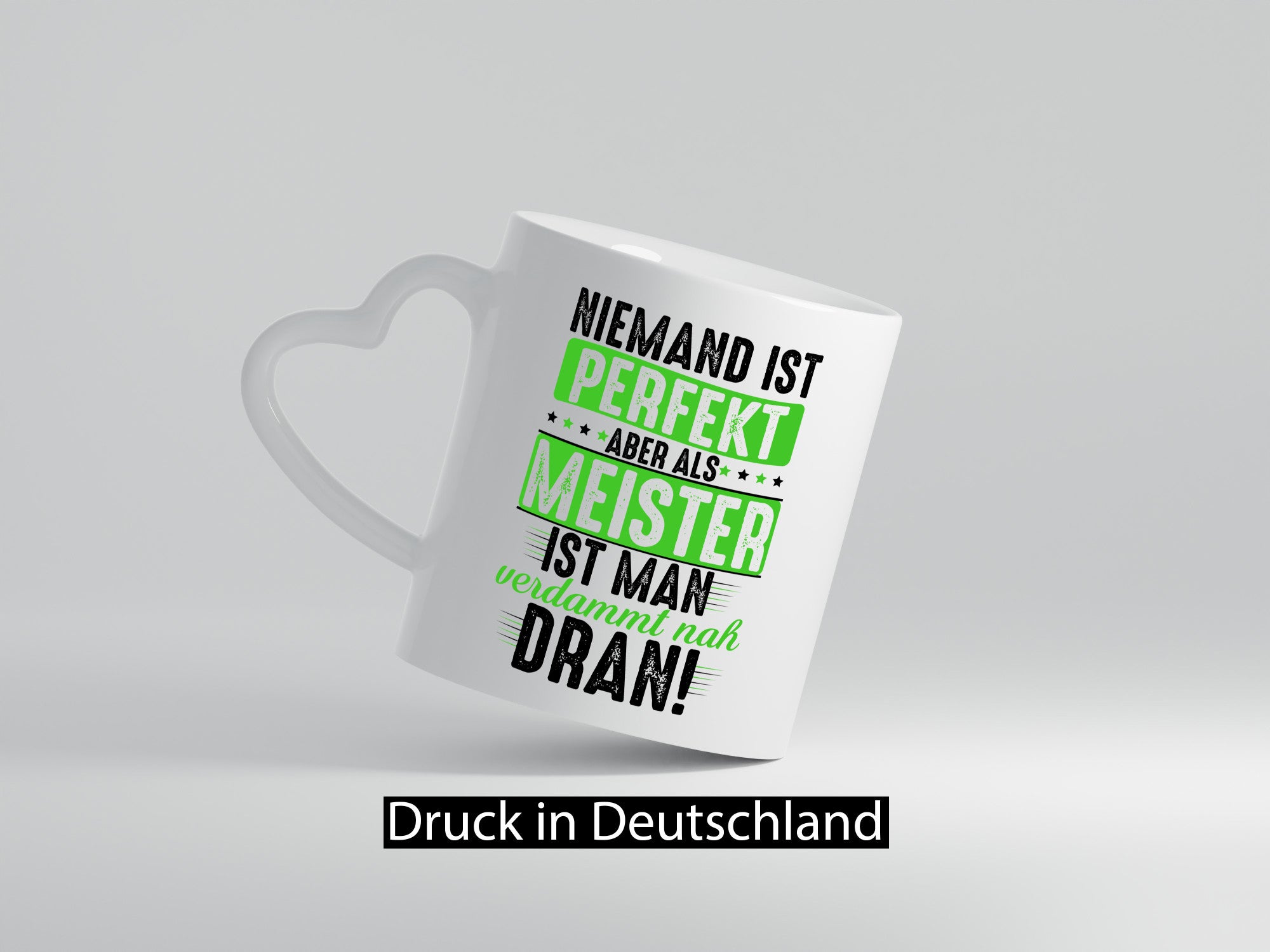 Niemand ist Perfekt aber als meister verdammt nah dran Humor Geschenkidee Tasse