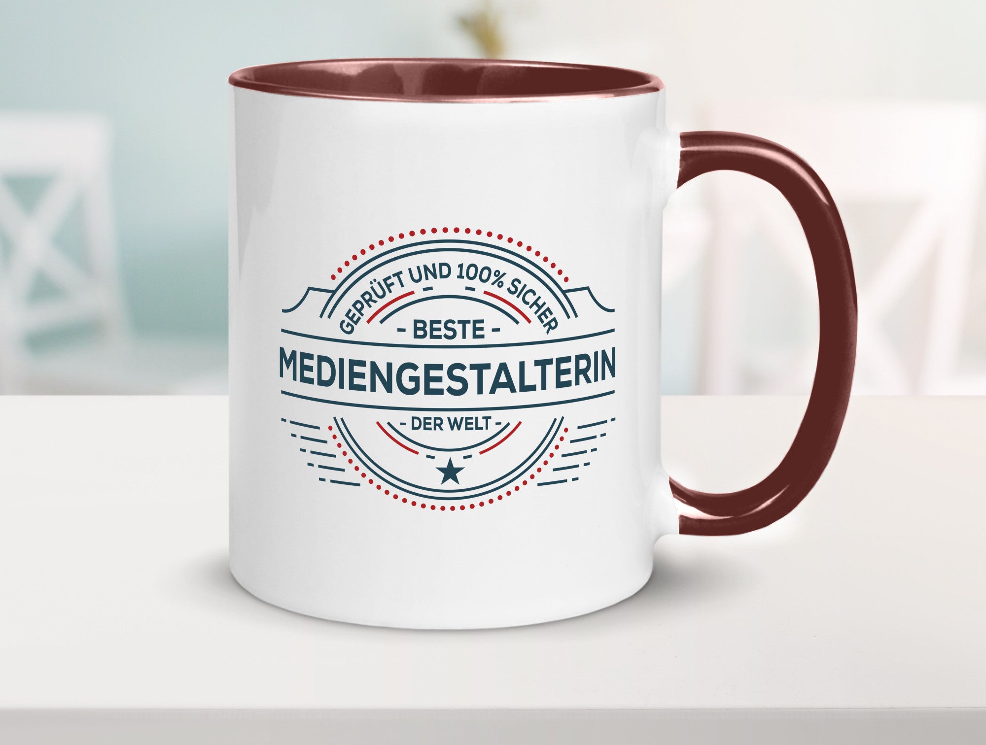 Geprüft und sicher: Mediengestalterin | Medien lustiger Spruch Geschenk Humor