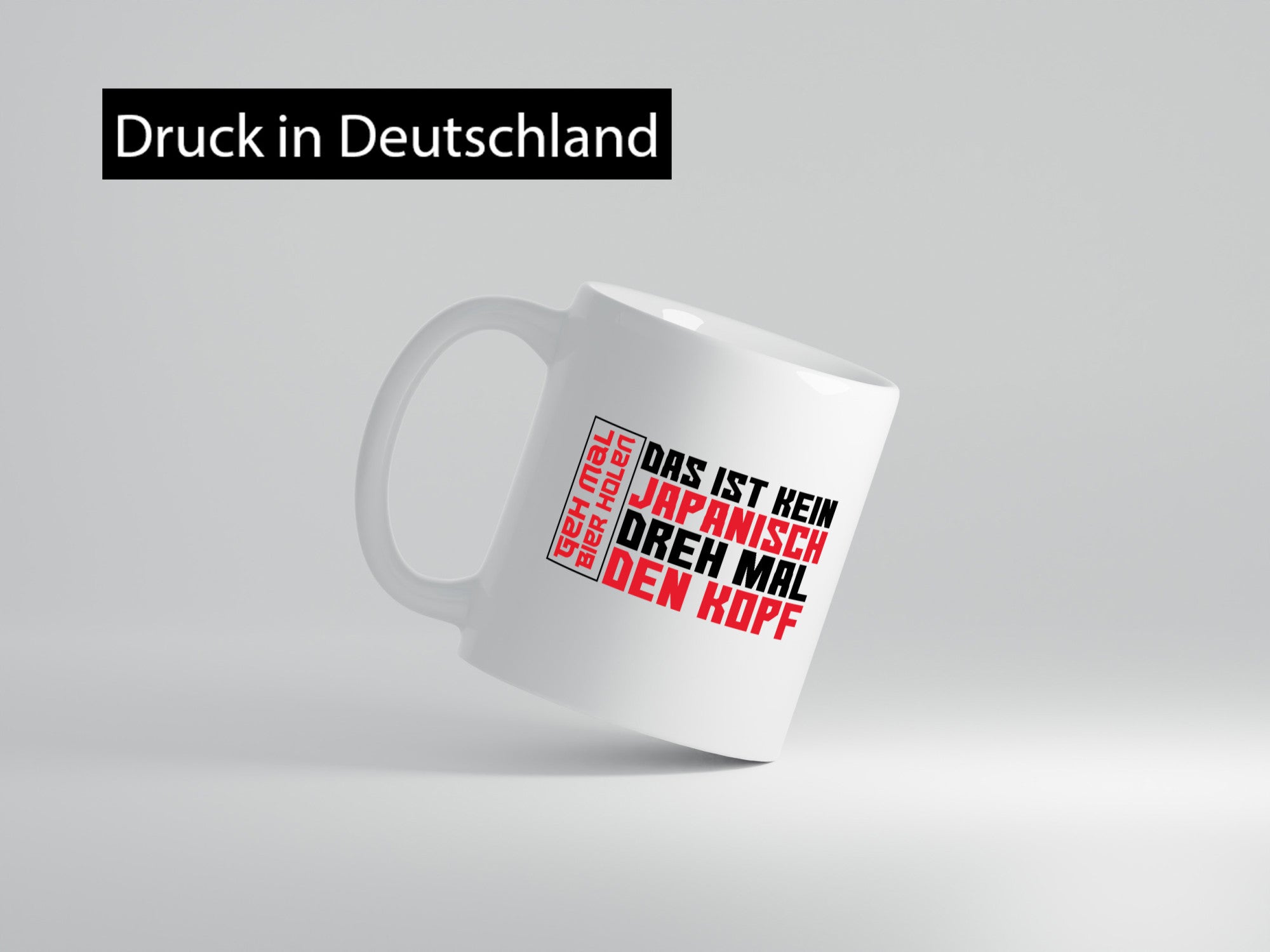 Geh mal Bier holen | Japanisch lustiger Spruch Party Geschenkidee Humor Tasse