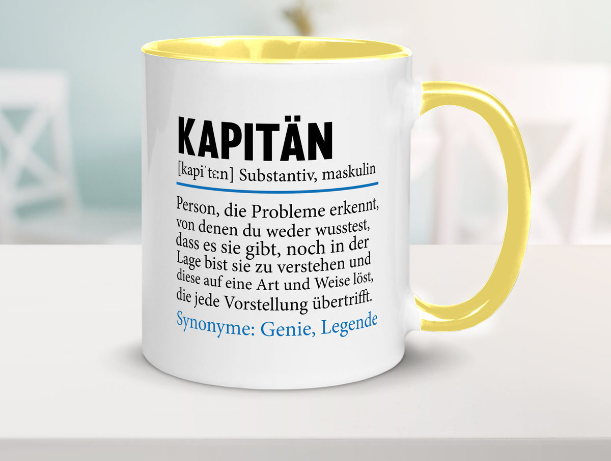 Kapitän | Spruch lustig Schiffskapitän Schiff Geschenk Humor Geschenkidee Tasse