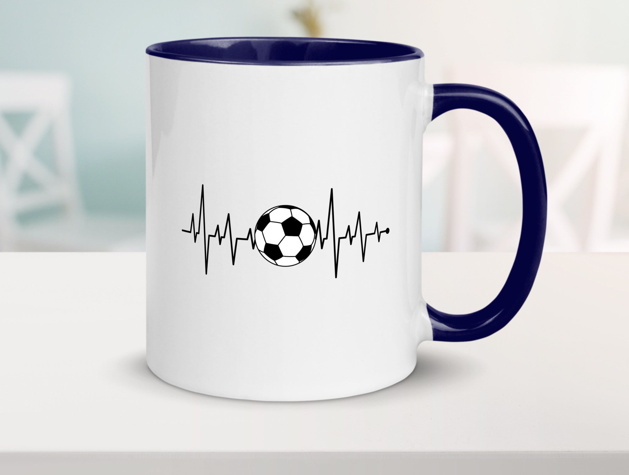 Fußball Herzschlag | Fussballer Verein Sport Team Geschenk Humor Geschenkidee