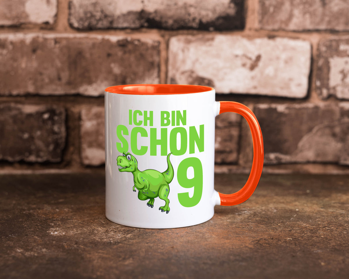9. Geburtstag | 9 Jahre Dino Dinosaurier Geschenkidee Humor Tasse