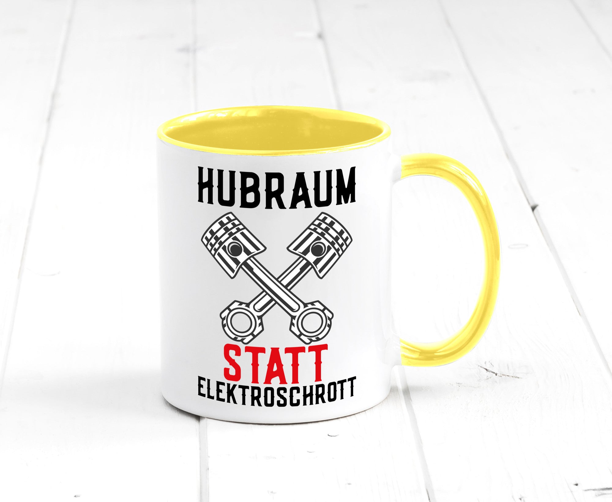 Hubraum statt Elektroschrott | Autofan Verbrennungsmotor Geschenk Humor