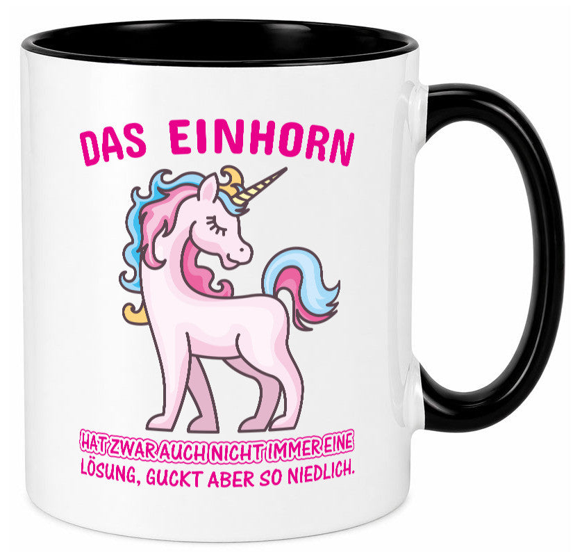 Niedliches Einhorn | lustige Tasse Frauen Mädchen lustiger Spruch Geschenk