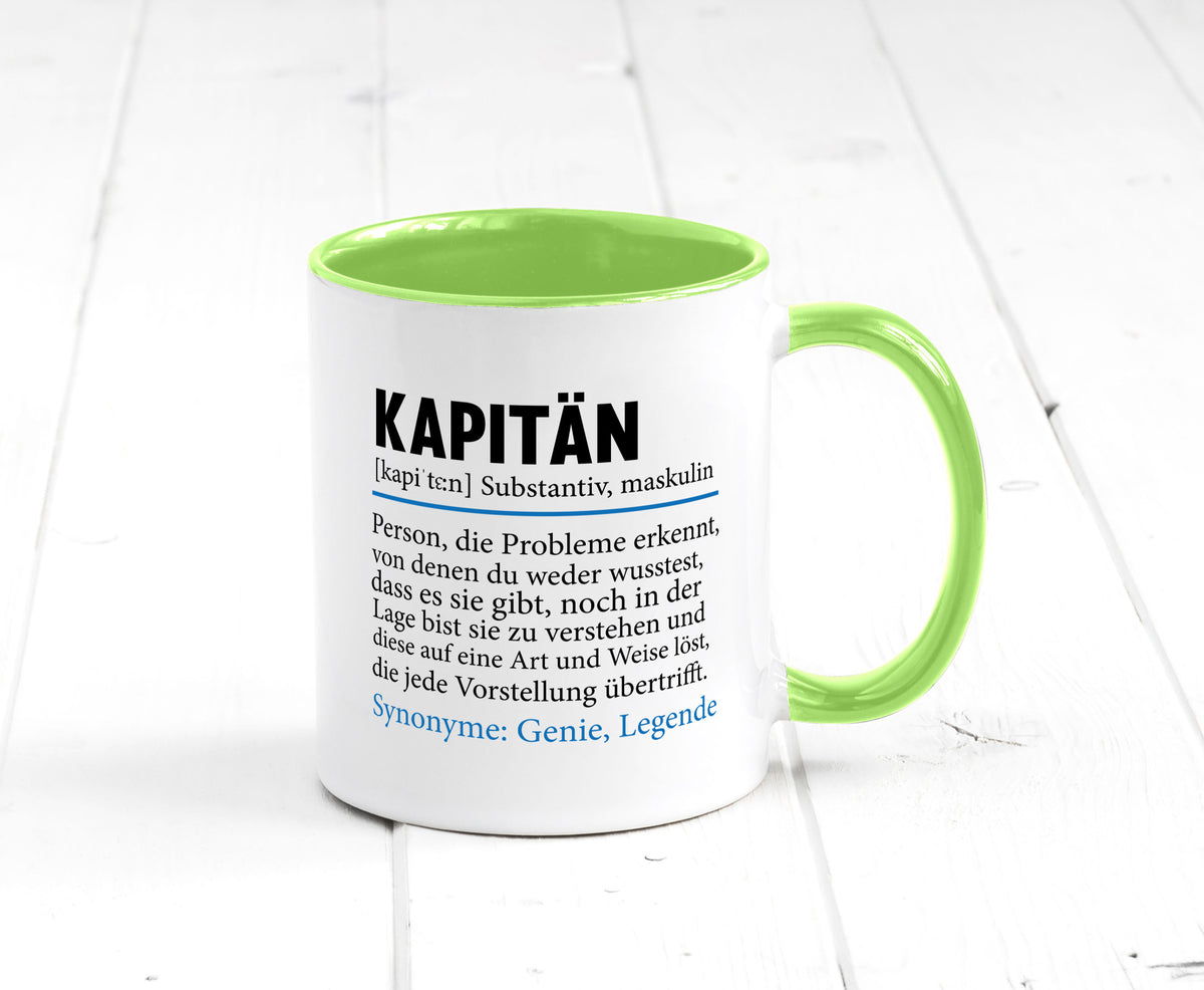 Kapitän | Spruch lustig Schiffskapitän Schiff Geschenk Humor Geschenkidee Tasse