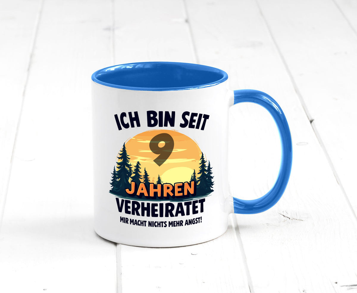 Ich bin Verheiratet | 9. Hochzeitstag Ehepaar v2 Geschenkidee Humor Tasse