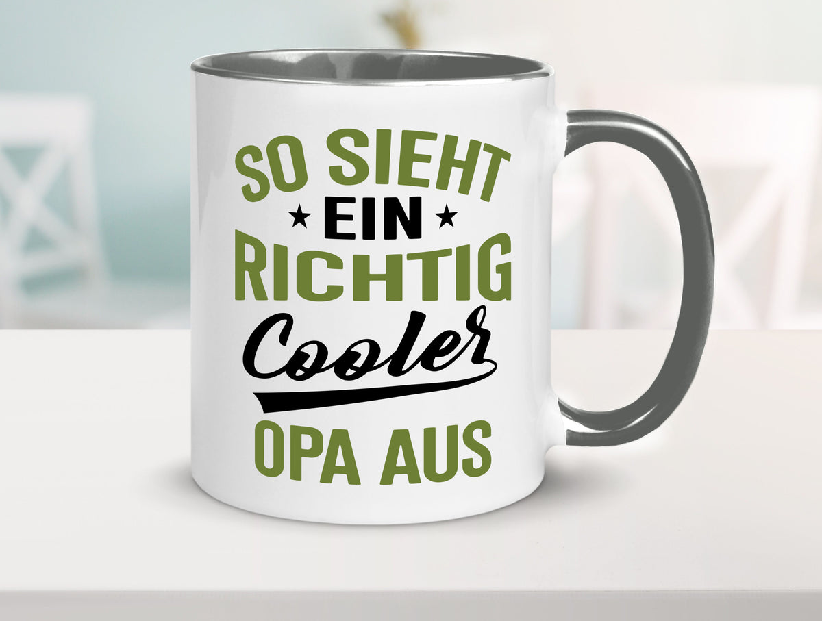 So sieht ein richtig Cooler Opa aus | Großvater Geschenkidee Familie Humor Tasse