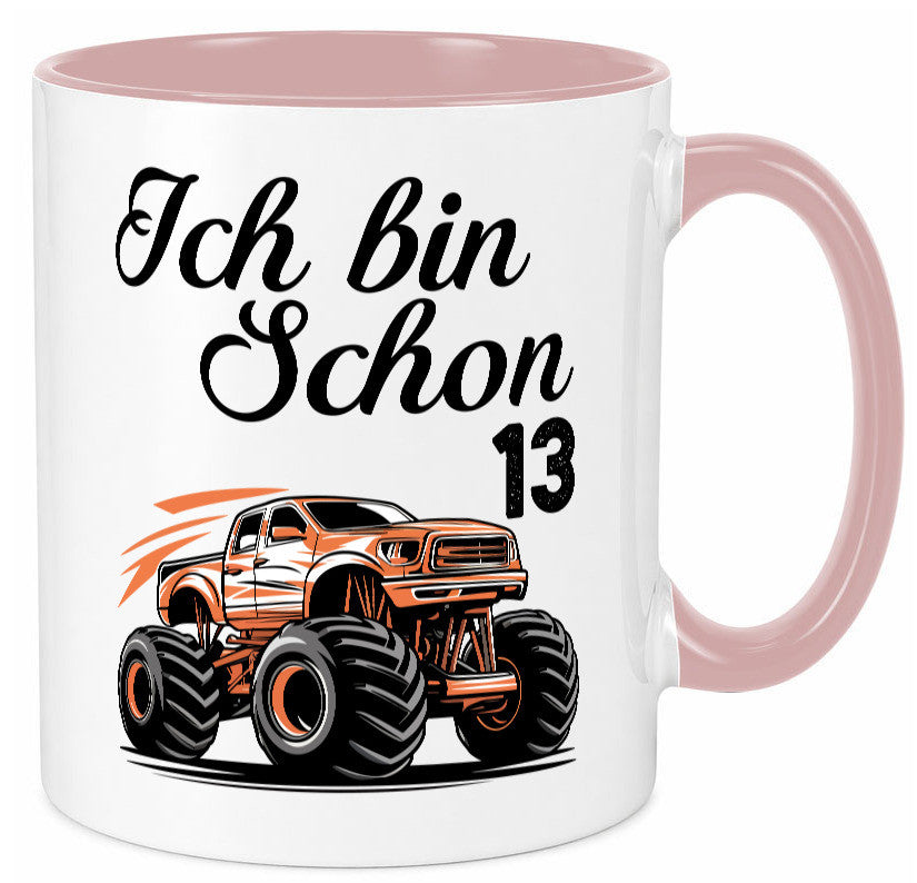 13. Geburtstag | Monster truck 13 Jahre Geschenkidee Humor Tasse