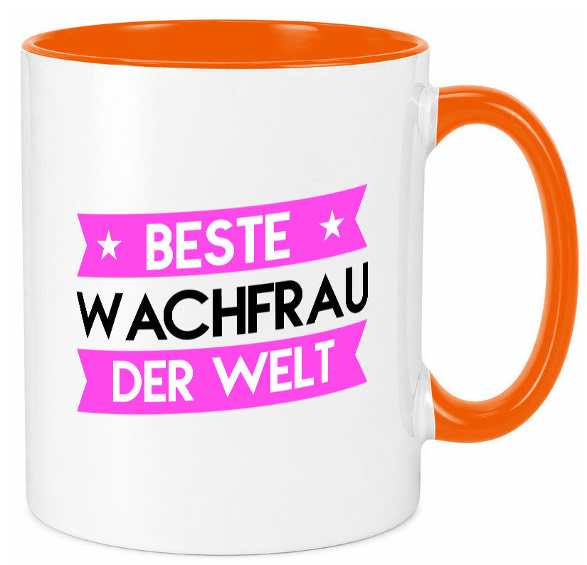 Beste Wachfrau | Wachpersonal Nachtwächter Humor Geschenkidee Tasse