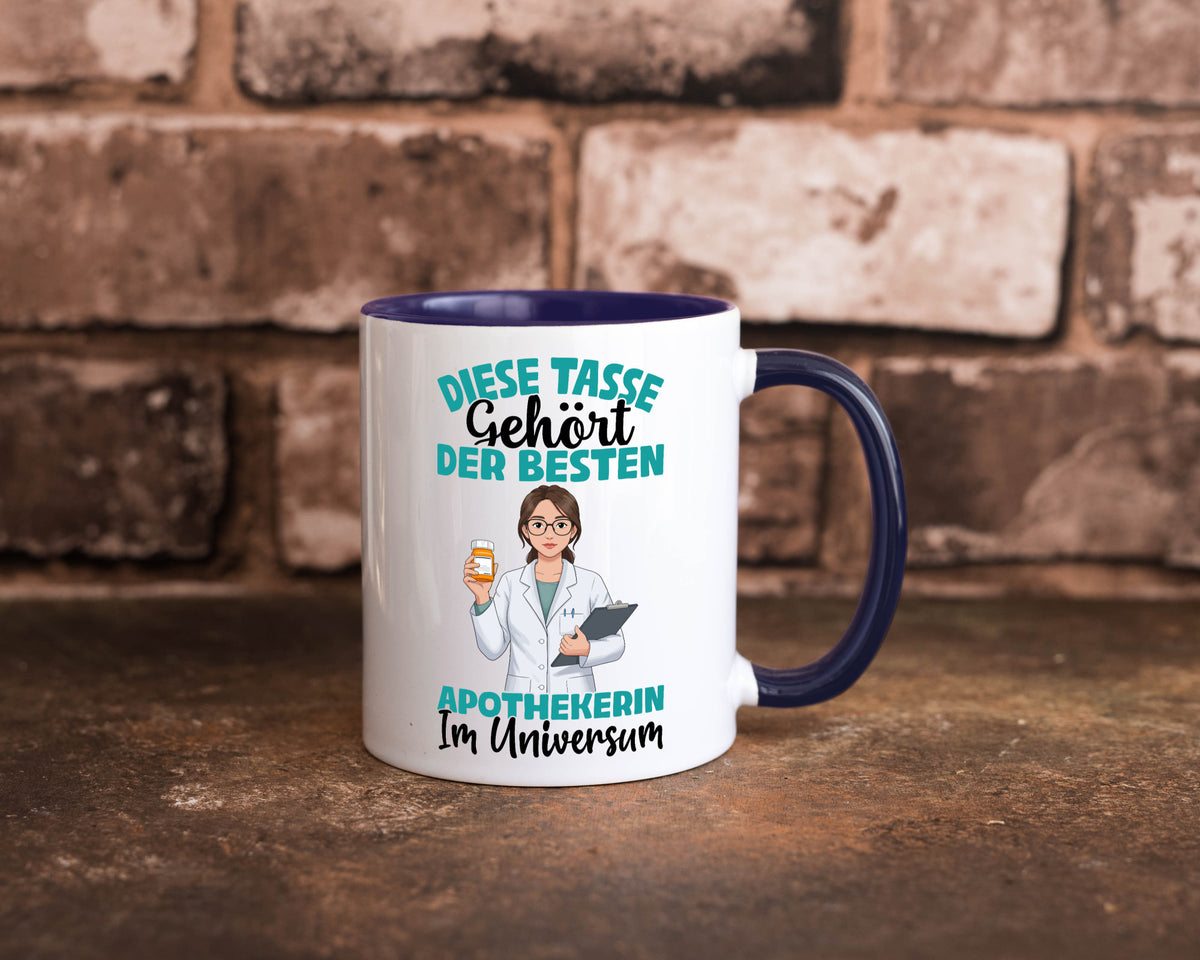 Im Universum: Apothekerin | Apotheke Pharmazie lustiger Spruch Geschenk Humor Tasse