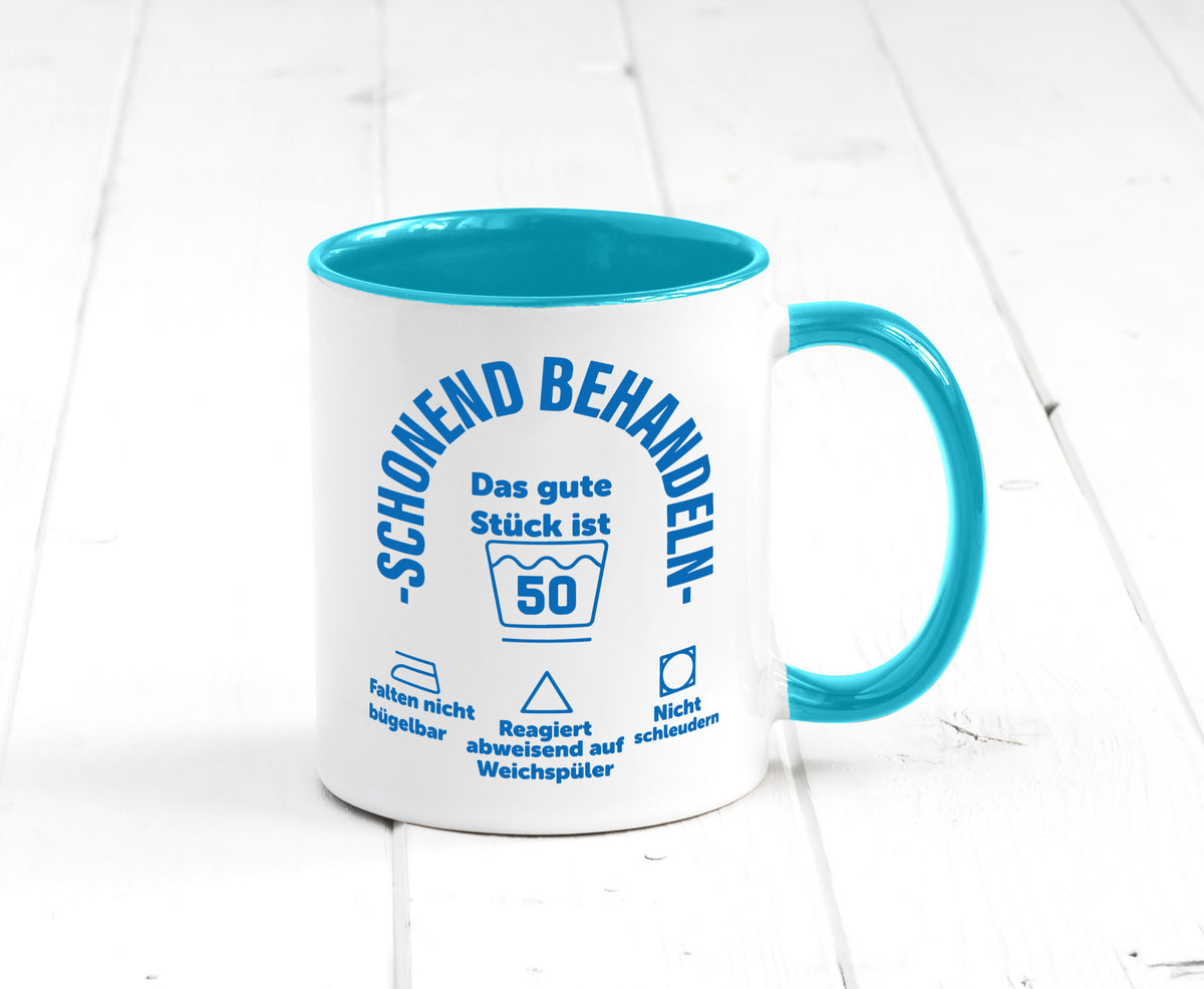 Schonend behandeln | 50 Geburtstag Humor Geschenkidee Tasse