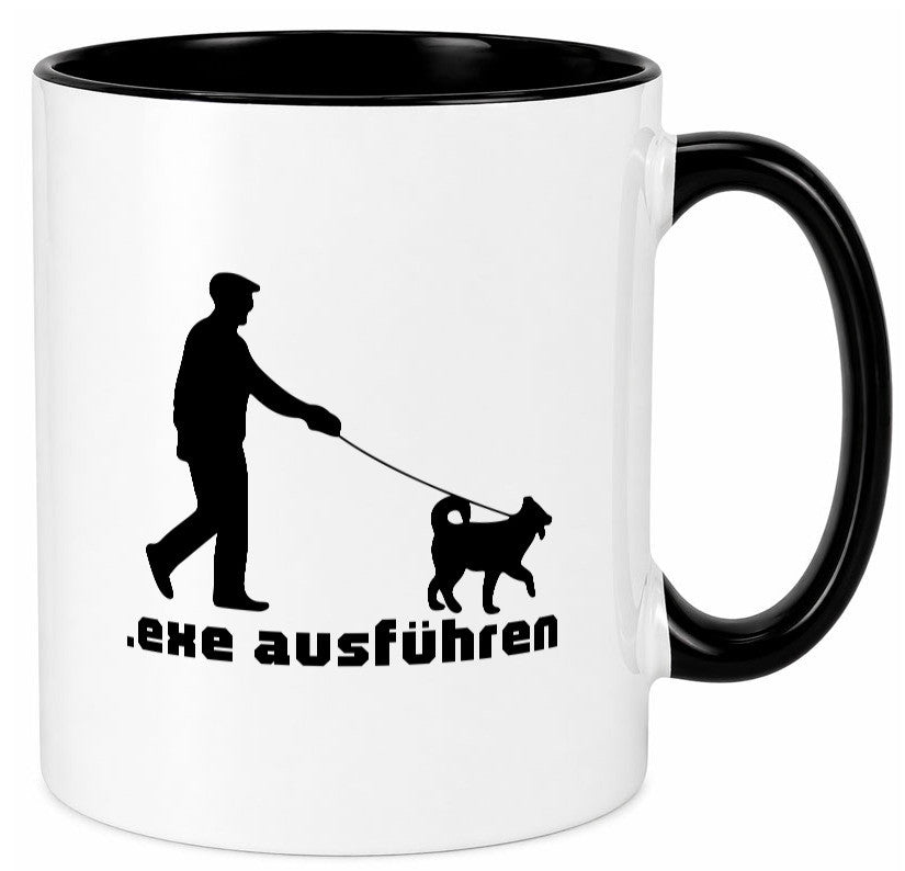 Exe ausführen | Echse Programmierer Informatiker Nerd Humor Geschenkidee Tasse