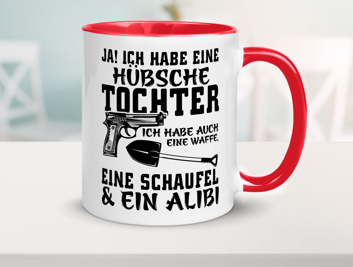 Hübsche Tochter Geschenk Familie Geschenkidee lustiger Spruch Tasse